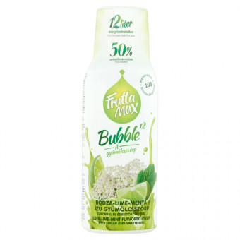 FruttaMax Holunder-Lime-Minze Sirup 500ml, Bubble 50% Fruchtanteil