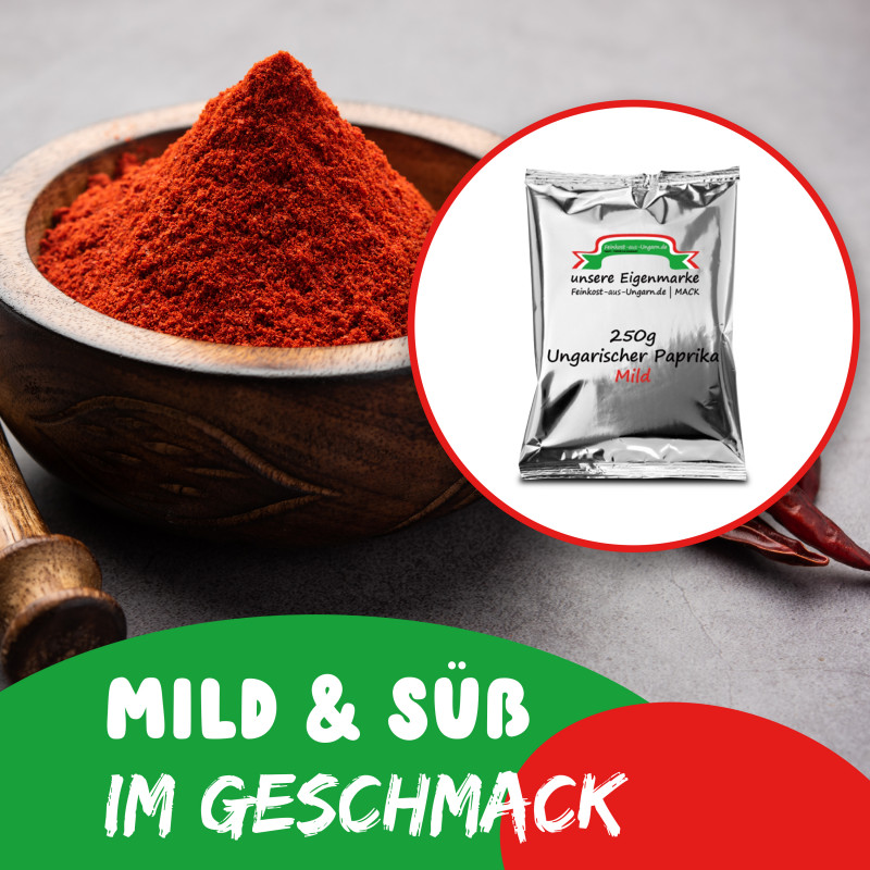 Ungarischer Paprika 250g Eigenmarke - Feinkost-aus-Ungarn.de - mild